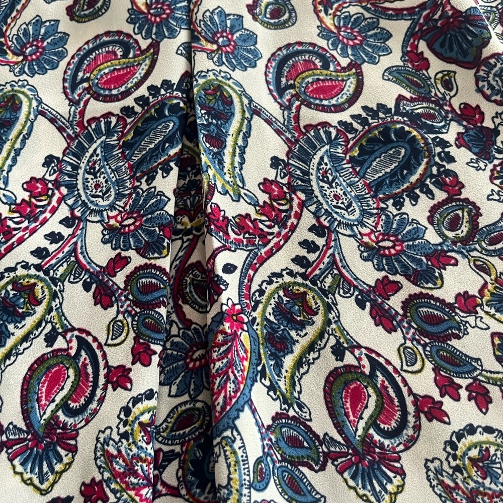 DR2 Designer Paisley Print Blouse Multicolor Women’s Size Medium - Picture 10 of 14